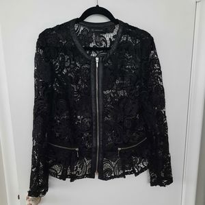 Inc. Concepts Lace Jacket with faux leather trim